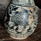 15th / 16th Century Vietnamese Annamese Blue & White Fish Vase Ceramic Porcelain