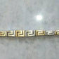 Solid 14ct Carat Yellow White Gold Greek Key Link Bracelet Jewellery 7.75" 15.7g