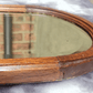 Antique Church Window Arch Oblong Shaped Mahogany Wood Bevelled Mirror - 58.5 cm - Tommy's Treasure