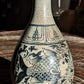 15th / 16th Century Vietnamese Annamese Blue & White Fish Vase Ceramic Porcelain