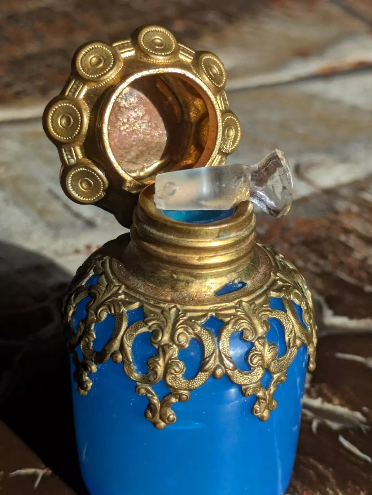 19th Century French Grand Tour Palais Royal Ormolu Glass Perfume Scent Bottles