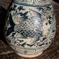 15th / 16th Century Vietnamese Annamese Blue & White Fish Vase Ceramic Porcelain