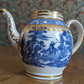 18th Century Spode England Chinoiserie Boy Buffalo Antique Gilt Pearlware Teapot