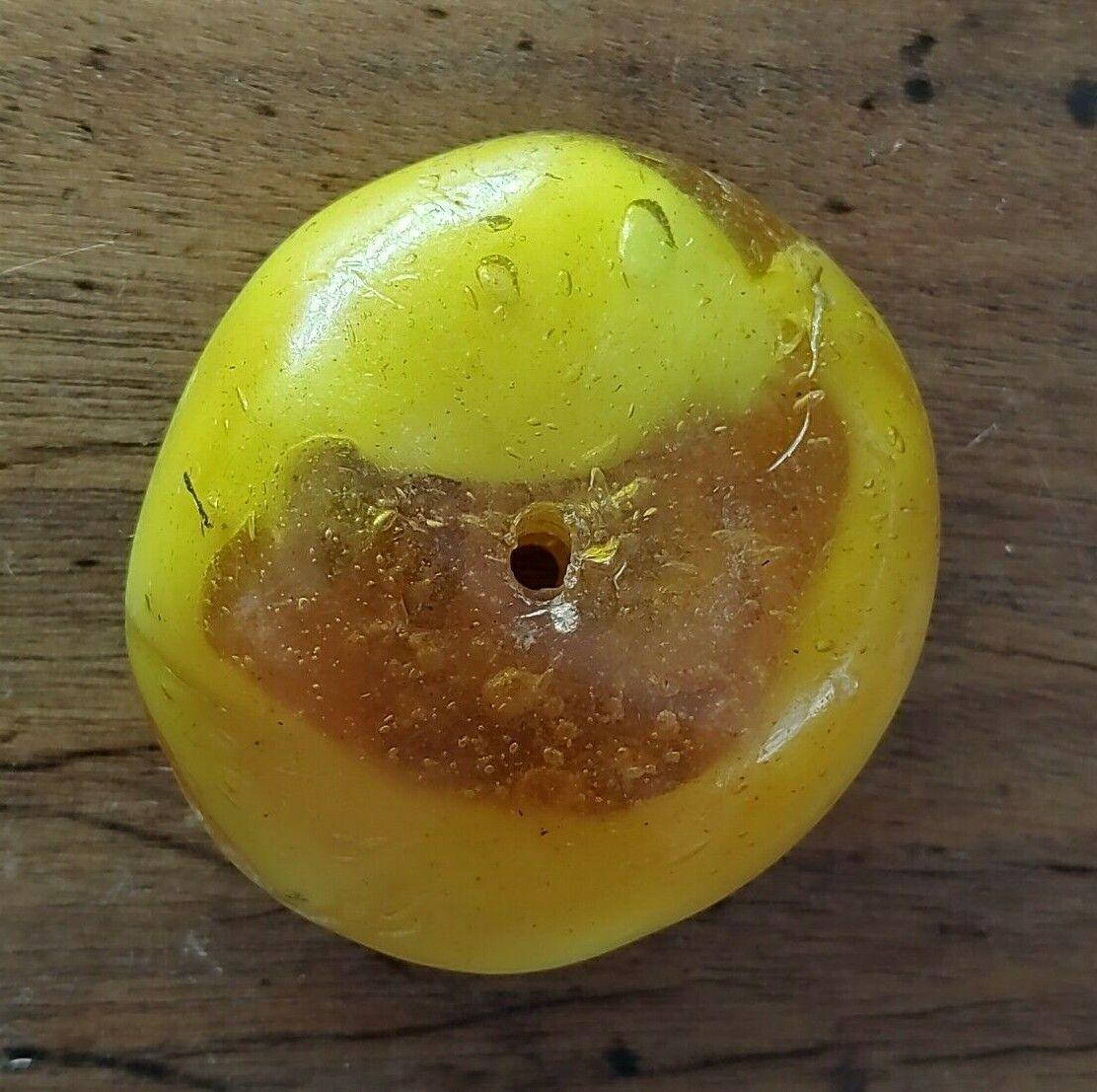 Large Antique Natural Berber Amber Trade Bead Ethnic Moroccan Tribal - 64 Grams - Tommy's Treasure