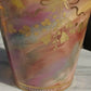 Antique Pair of Marble Glaze & Hand painted Gold Gilt Décor Ceramic Ovoid Vases - Tommy's Treasure