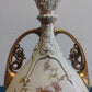 Antique Royal Worcester Twin Handled Ivory Vase Hand Gilded & Painted Porcelain - Tommy's Treasure