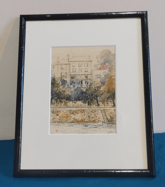 Antique 19th C British Watercolour Art Painting by Charles T. Hollis Royal Academy & Royal Society of British Artists - Tommy's Treasure