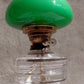 Victorian Oil Lamp Brass Facet Cut Glass Font Duplex Burner Cased Shade - Tommy's Treasure