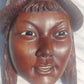 Antique Chinese Hand Carved Rosewood Inlaid Woman Empress Face Mask Sculpture - Tommy's Treasure