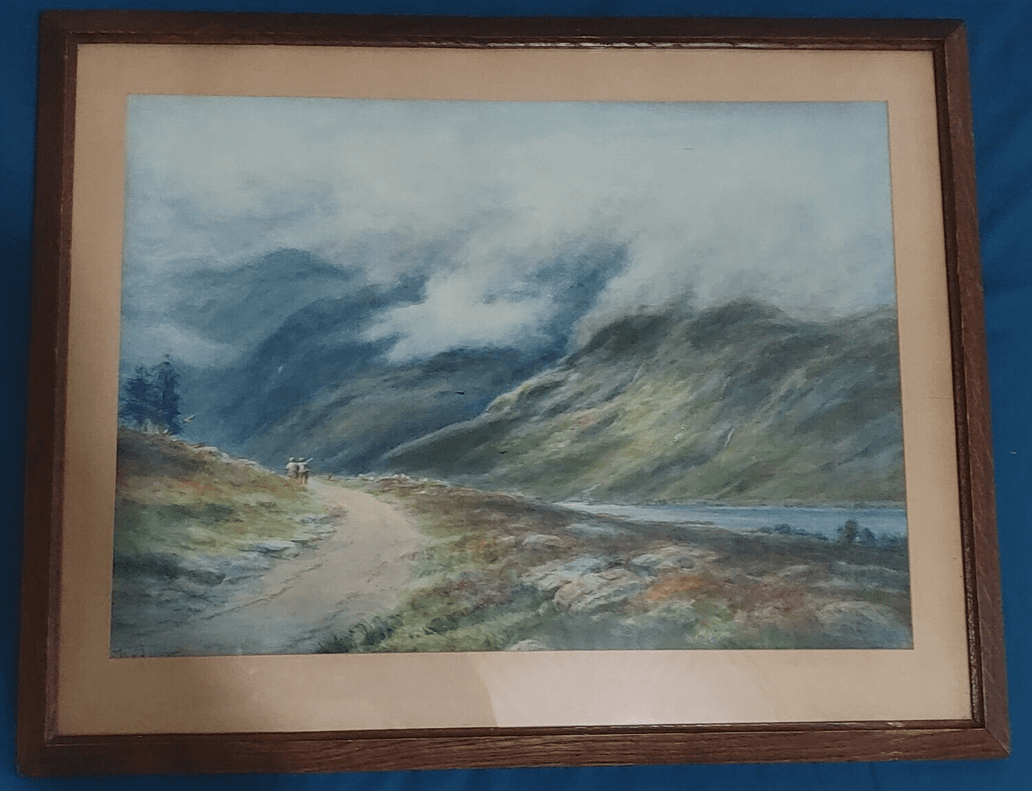 William Baker [1863-1937] Signed Antique British Watercolour Art Painting - Tommy's Treasure