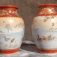 Antique Pair of Japanese Meiji Period Signed Kutani Tsukuru Quail Vases 15.5 cm - Tommy's Treasure