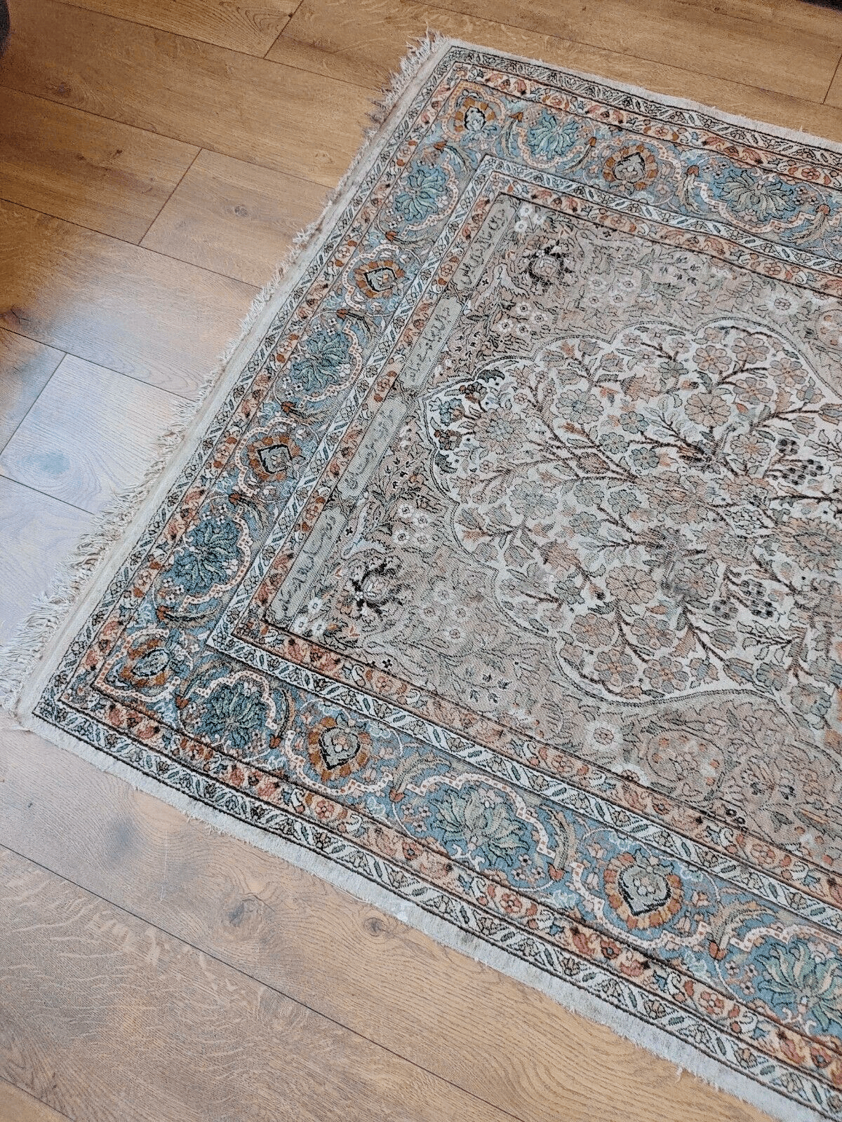 Antique Traditional Handmade Persian Tree of Life Wool Rug Carpet - 190 X 119 cm - Tommy's Treasure