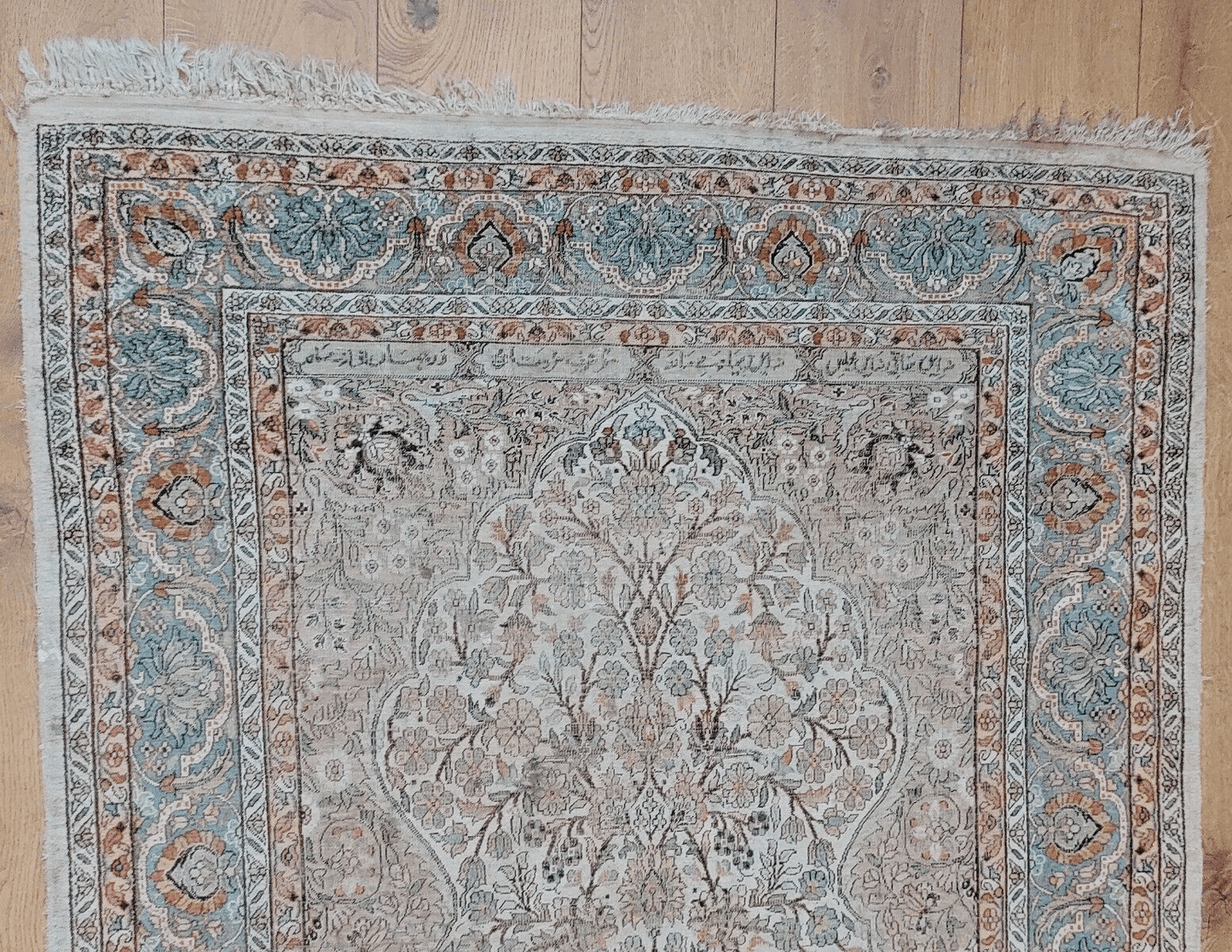 Antique Traditional Handmade Persian Tree of Life Wool Rug Carpet - 190 X 119 cm - Tommy's Treasure