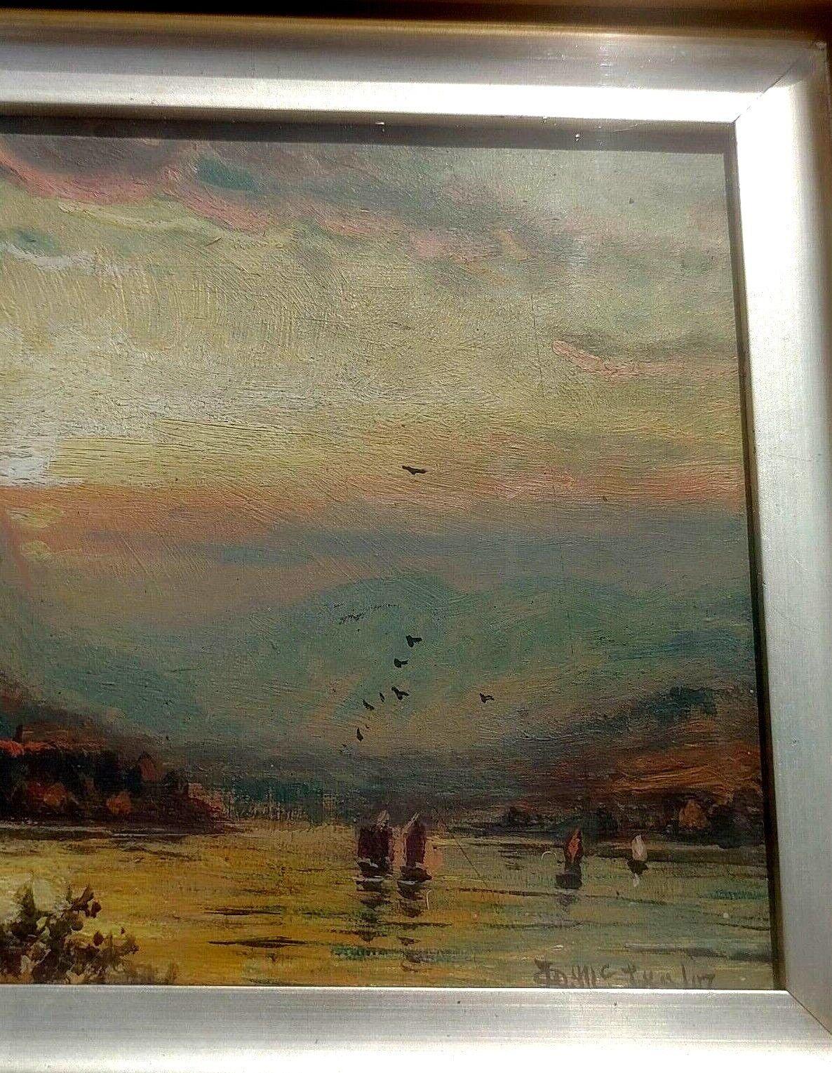 Pair of Duncan Fraser McLea (1841-1916) Oil Paintings Depicting Scottish Lochs & Castles - Tommy's Treasure