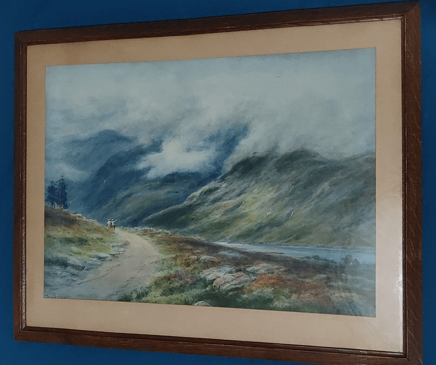 William Baker [1863-1937] Signed Antique British Watercolour Art Painting - Tommy's Treasure