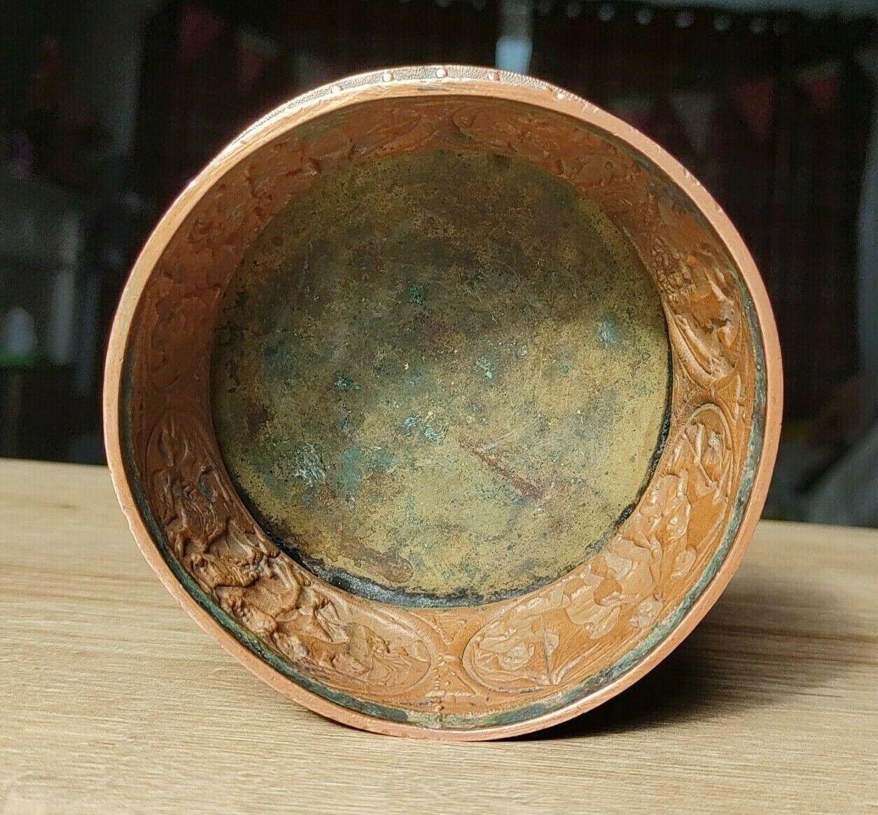 19th Century Elkington E & Co Copper Wine Coaster Classical Cherub Putti - Tommy's Treasure