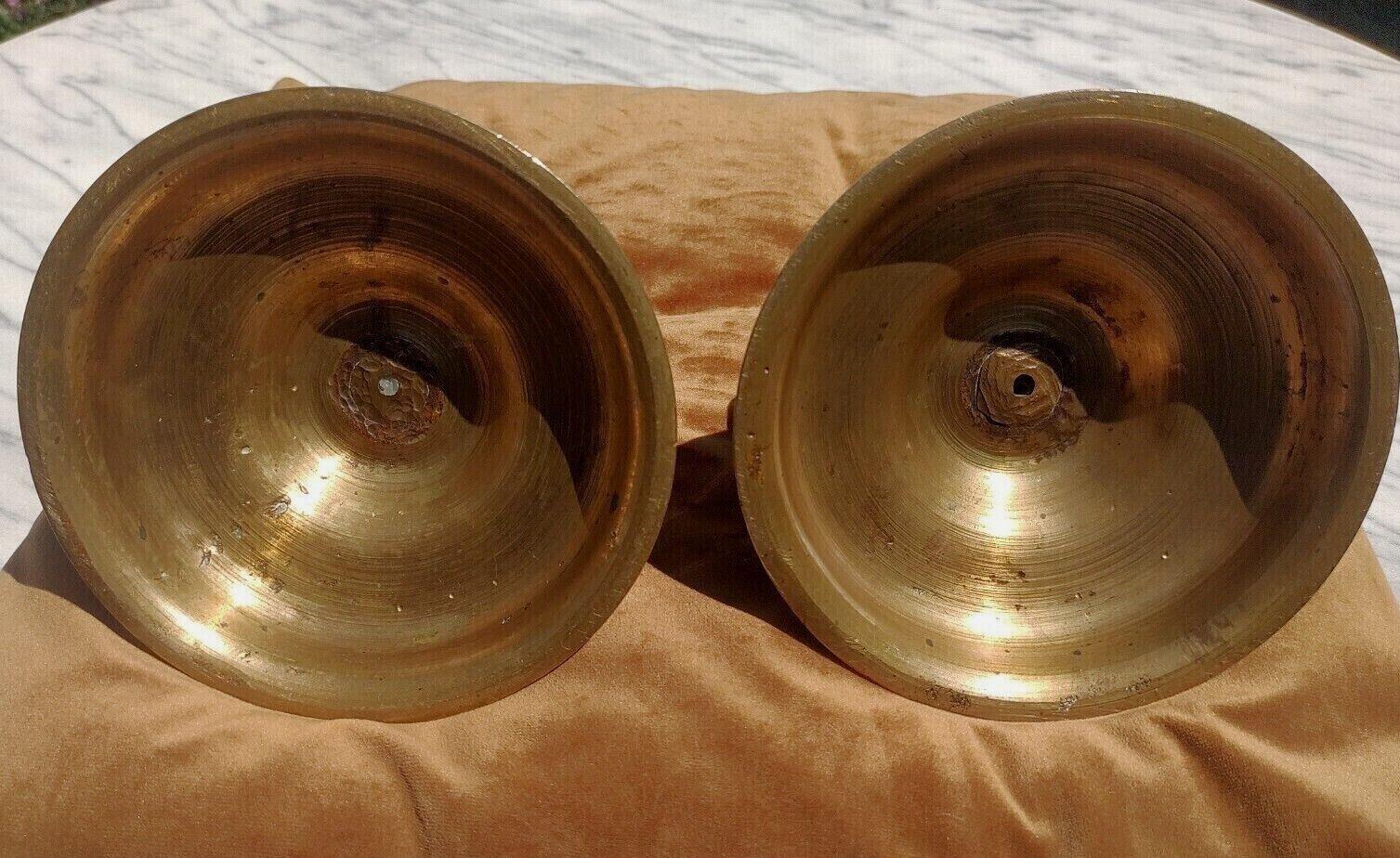 Pair of French Neoclassical Renaissance Style 19th Century Bronze Urn Candlestick Holders - Tommy's Treasure