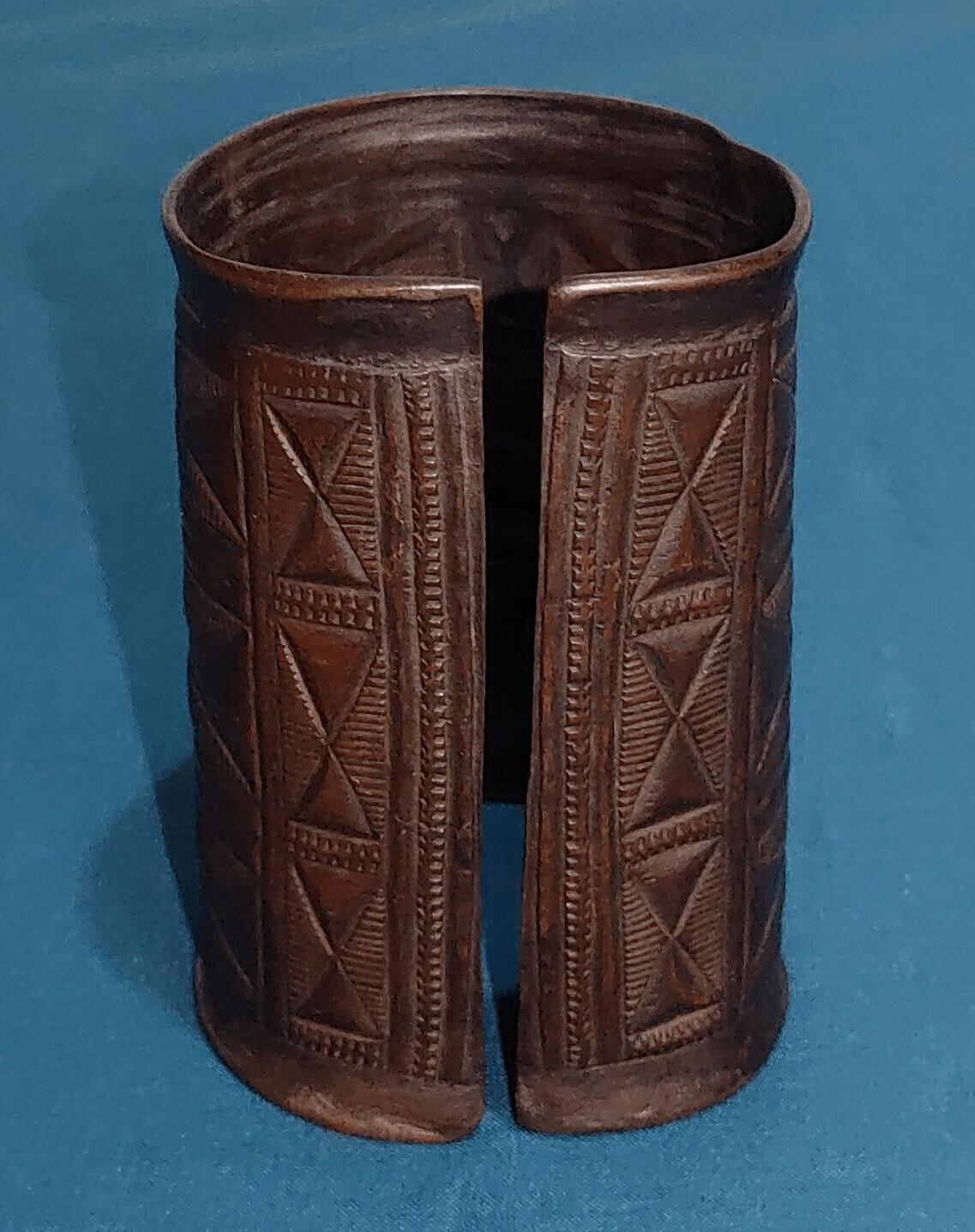 19th Century Nigerian Igbo Cast Copper Wrist Bracelet Cuff African Antique - Tommy's Treasure