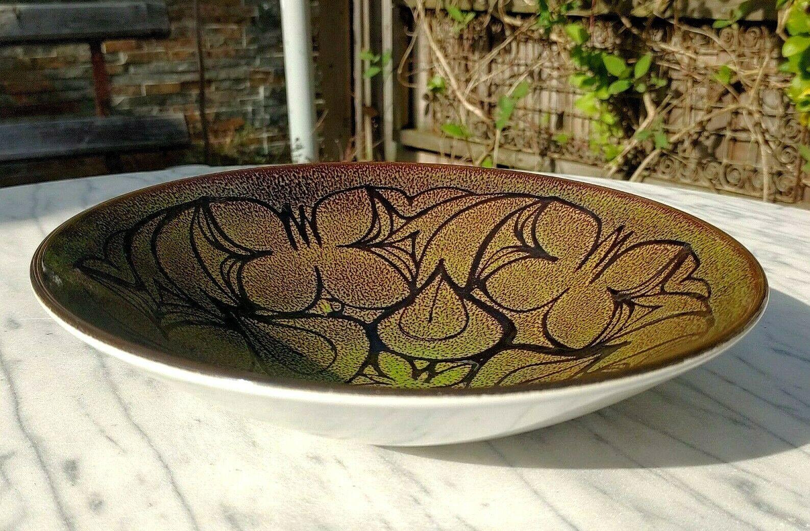 Vintage 1970s Poole Pottery Ceramic 'Aegean' #57 Bowl Dish Charger Plate - Tommy's Treasure