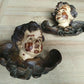 Antique Pair of German Baroque Cherub Angel Putti Head Plaster Wood Wall Plaques - Tommy's Treasure