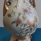 Antique Royal Worcester Twin Handled Ivory Vase Hand Gilded & Painted Porcelain - Tommy's Treasure