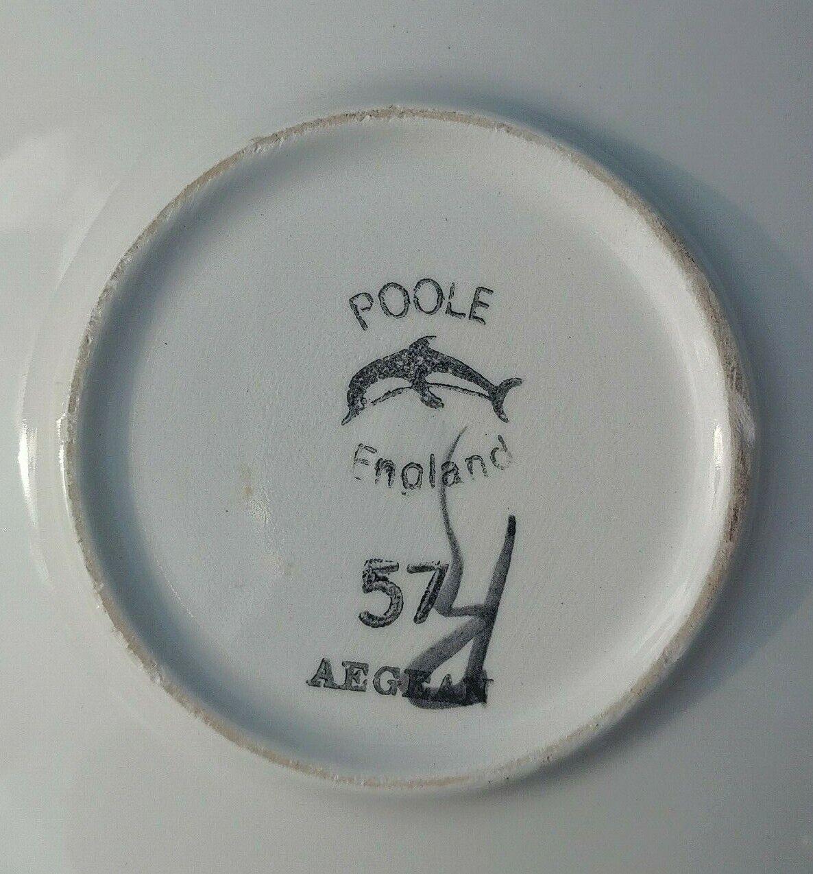 Vintage 1970s Poole Pottery Ceramic 'Aegean' #57 Bowl Dish Charger Plate - Tommy's Treasure