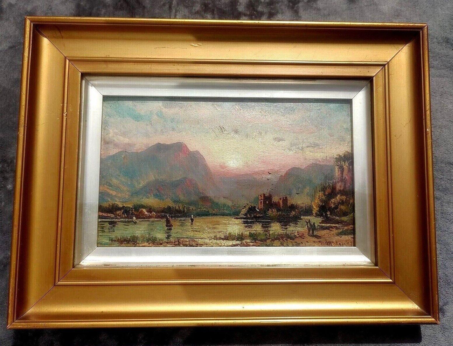 Pair of Duncan Fraser McLea (1841-1916) Oil Paintings Depicting Scottish Lochs & Castles - Tommy's Treasure